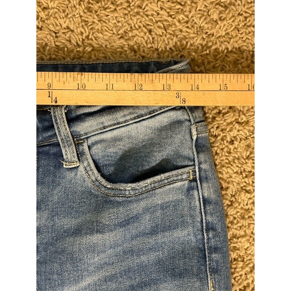 Vervet Feasibly High Rise Crop Flare Jeans Women's Size 28 Med Wash Style T6206 - Picture 7 of 13